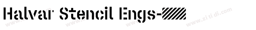 Halvar Stencil Engs字体转换